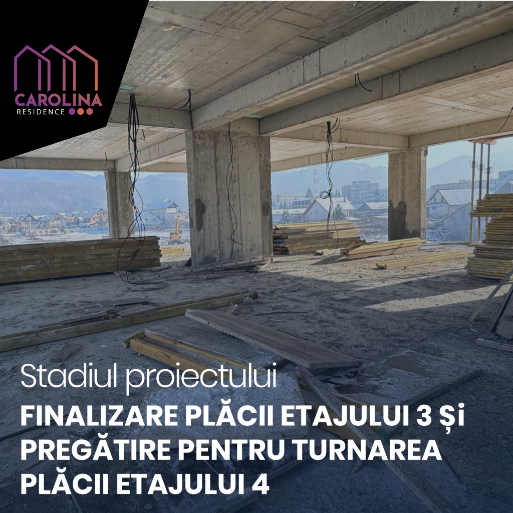 Finalizarea plăcii etajului trei