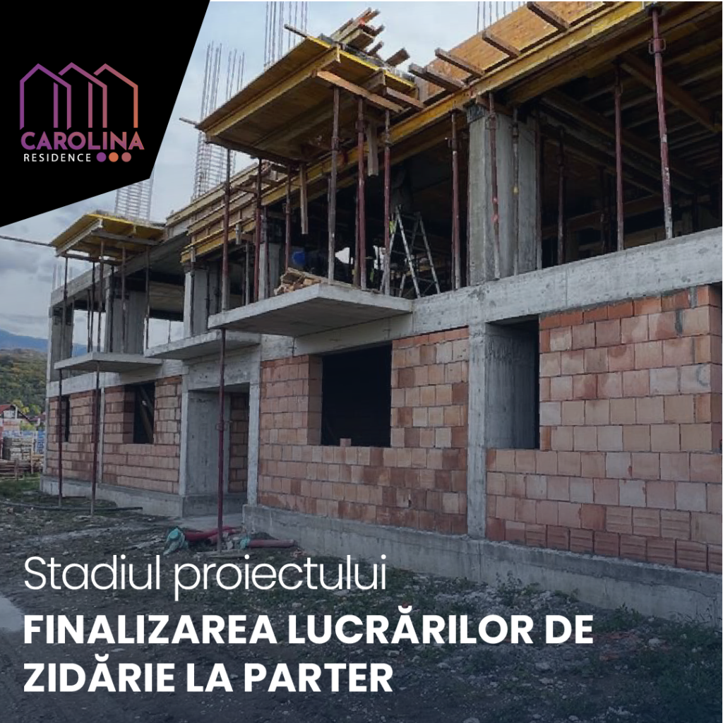Finalizarea lucrărilor de zidărie la parter