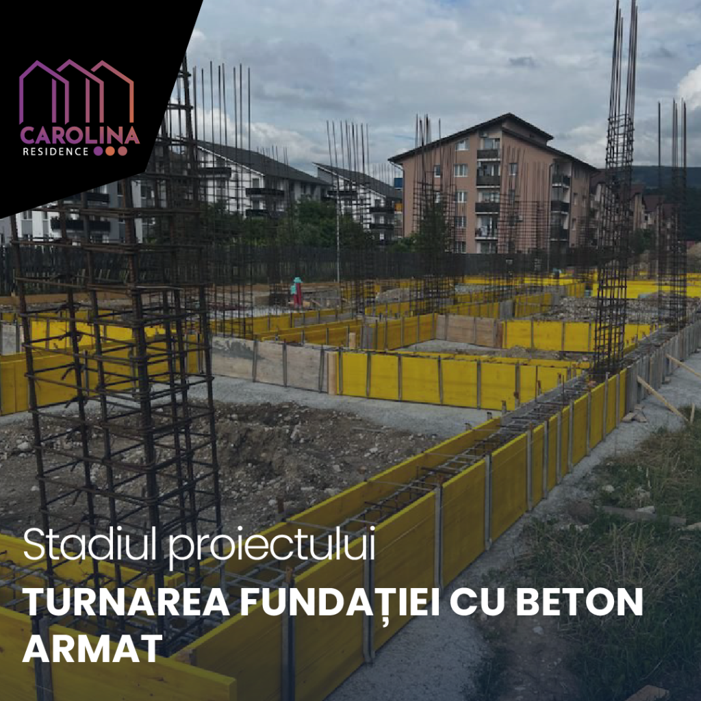 Turnarea fundației cu beton armat