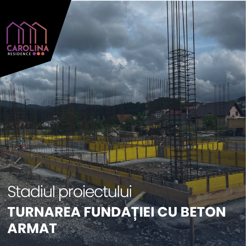Turnarea fundației cu beton armat
