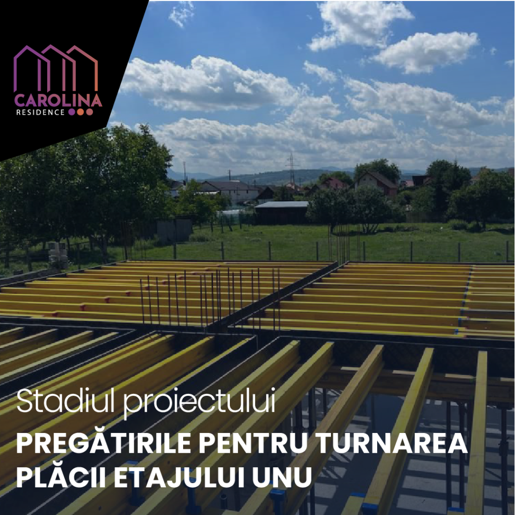 Pregătirea pentru turnarea plăcii etajului unu