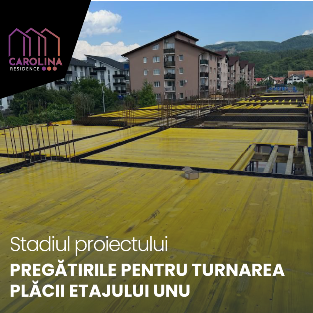 Pregătirea pentru turnarea plăcii etajului unu