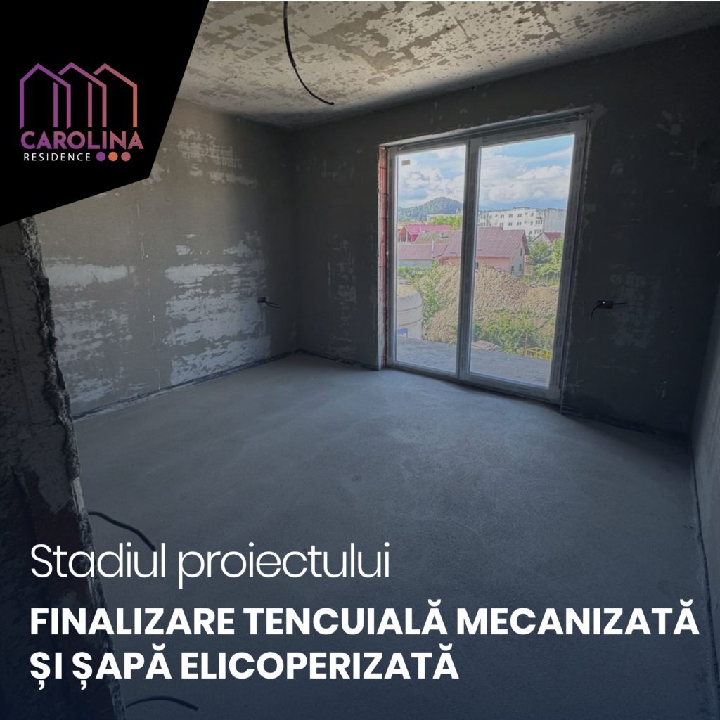 Finalizare tencuială mecanizată și șapă elicoperizată
